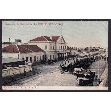 ESTACION DE FERROCARRIL ANTIGUA TARJETA POSTAL ROSARIO FCBAyR